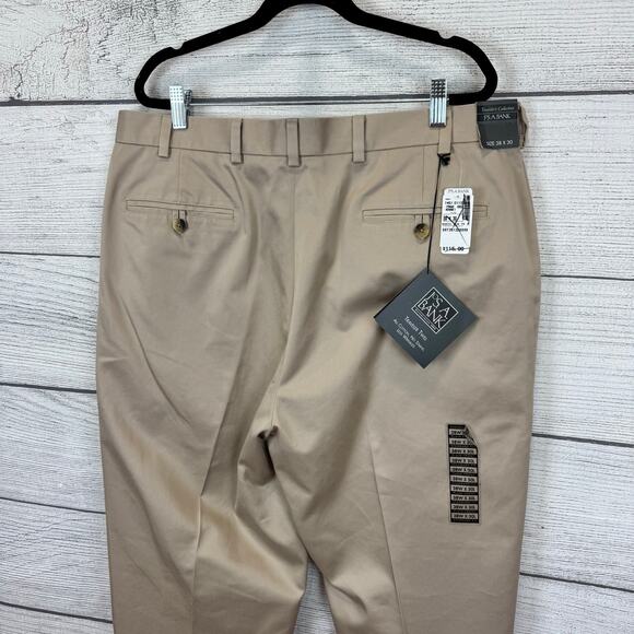 Jos A Bank Men's Khaki Traveler's Collection Twill Cotton Dress Pants Size 38x30 - Picture 7 of 10